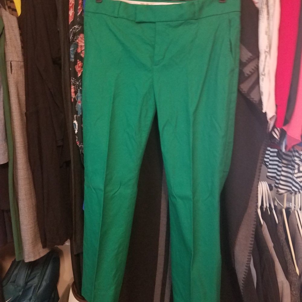 Green ankle slacks